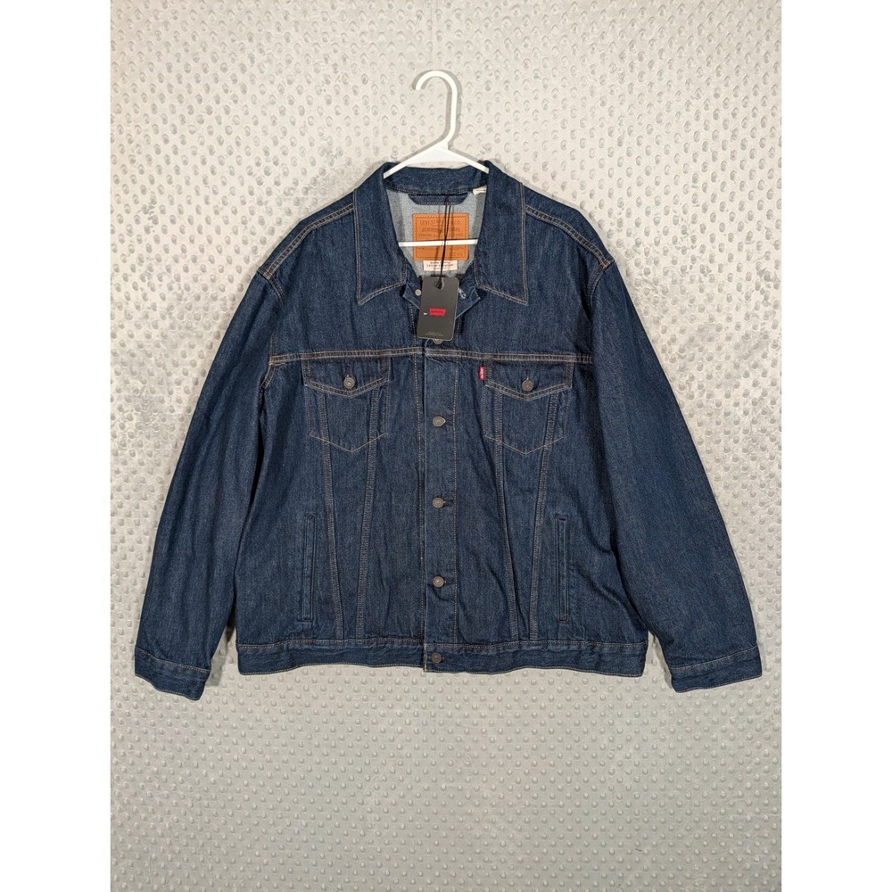 Levi's Premium Trucker Denim Jacket Men's Size 2XL Big E Premium Button Up NEW